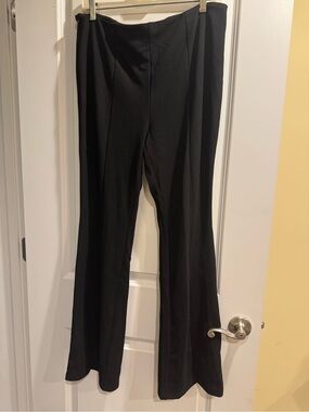 Carbon Black Boot-Leg Flare Pants